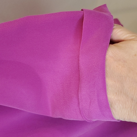 🎉HP🎉 Anthropologie Maeve 💘NWT💘 Medium Magenta 100% Silk Top!💘💜💘💜💘💜 - Picture 4 of 12